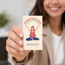 Farbenfroher Girl Cartoon Doing Yoga
