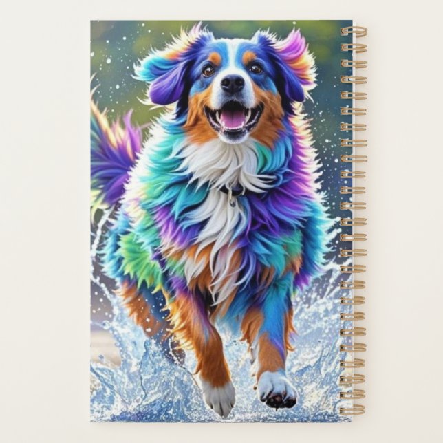 Farbenfroher, glücklicher, spielerischer lustiger  planer (Rückseite)