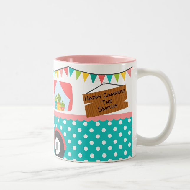 Farbenfroher Glücksbringer Zweifarbige Tasse (Rechts)