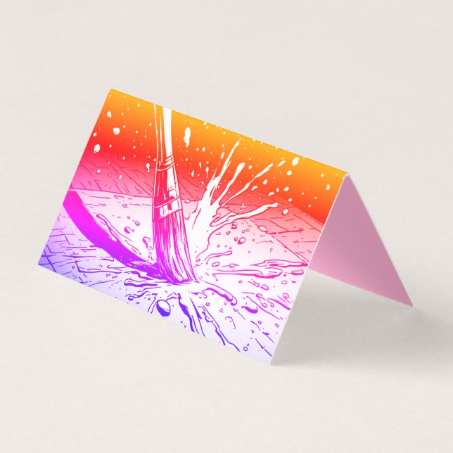 Farbenfroher Grafikstil Pinsel Farbe Spritzer (Vorderseite)