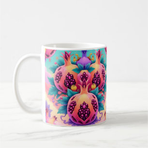 Farbenfroher Granatapfel Kaffeetasse