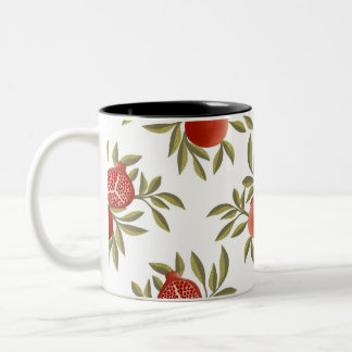 Farbenfroher Granatapfel-Muster-Becher Zweifarbige Tasse