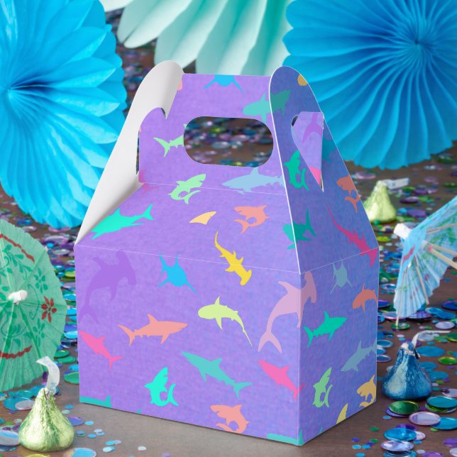 Farbenfroher Hai unter dem Party der Meeresschule Geschenkschachtel (Party)