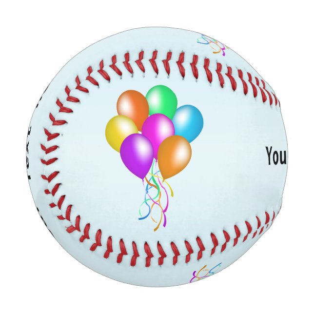 Farbenfroher Hauch von Balloons Baseball (Vorderseite Links)