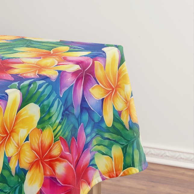 farbenfroher hawaiianischer Hibiskus Tischdecke (Beispiel)