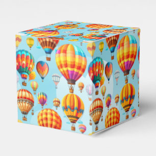 Farbenfroher Heißluftballon in der Sky-Geschenkbox Geschenkschachtel