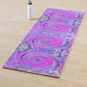 Farbenfroher heißrosa und lila Boho-Hippie-Strudel Yogamatte