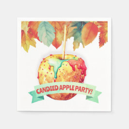 Farbenfroher Herbst Herbst Canded Apple Party Serviette