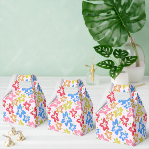 Farbenfroher Hibiskus, Blumenmuster Geschenkschachtel