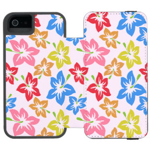 Farbenfroher Hibiskus, Blumenmuster Incipio Watson™ iPhone 5 Geldbörsen Hülle