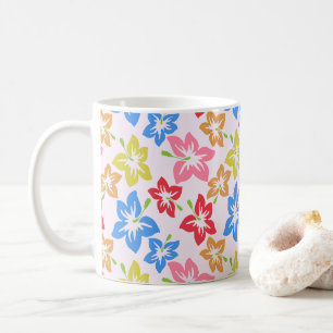 Farbenfroher Hibiskus, Blumenmuster Kaffeetasse