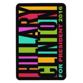 Farbenfroher Hillary Clinton-Magnet 2016 Magnet