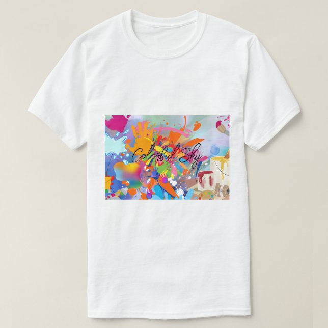 Farbenfroher Himmel T-Shirt (Design vorne)