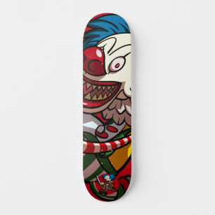 Farbenfroher Horror Cartoon Chainsaw Killer Clown Skateboard