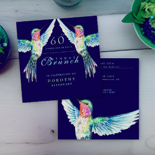 Farbenfroher Hummingbird ANA Geburtstagsbrunch Einladung