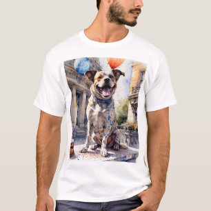 Farbenfroher Hundshund T-Shirt