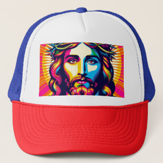 Farbenfroher JesusTrucker Hut! Truckerkappe