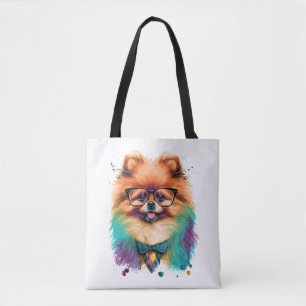 Farbenfroher Kawaii Spitz Hipster 1 Tasche