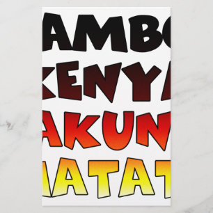 Farbenfroher Kenyan Cheer: Jambo Hakuna Matata Del