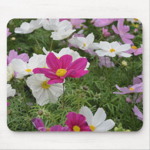 Farbenfroher Kosmoblütengarten Mousepad