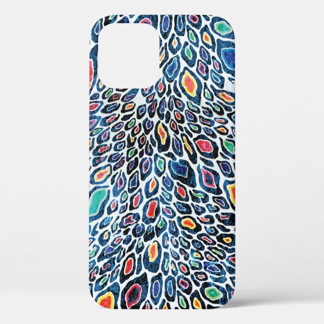 Farbenfroher Leopard: Lebhafte Textur Print Case-Mate iPhone Hülle (Rückseite)