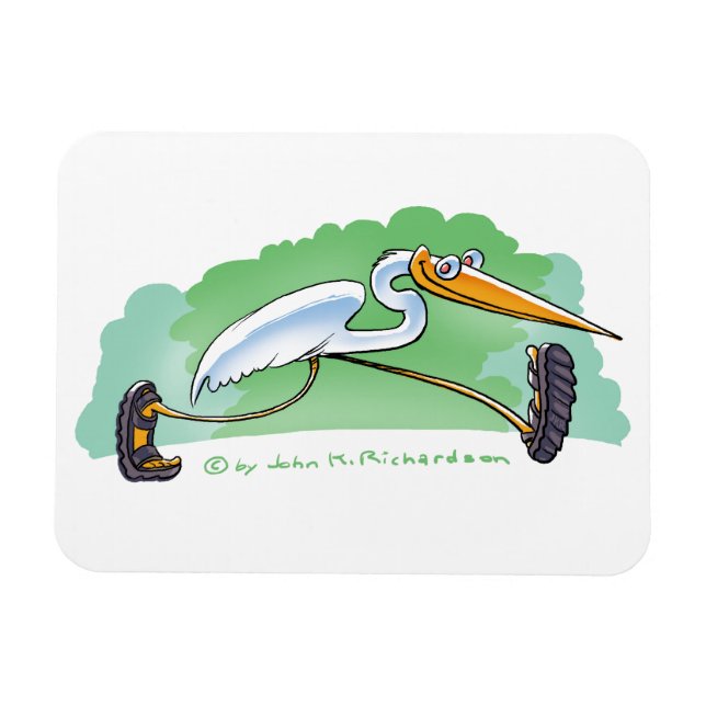 farbenfroher Magnet mit tropischem Cartoon (Horizontal)