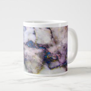 Farbenfroher Marmorstein und Glitter Jumbo-Tasse