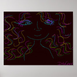 Farbenfroher Me-Poster-Druck Poster