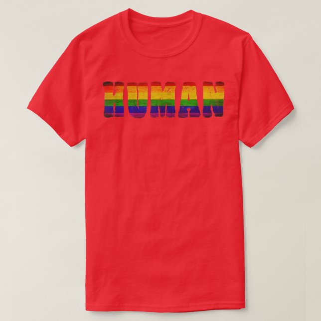 Farbenfroher Mensch, Alte Vater Mama Boy Girl Rege T-Shirt (Design vorne)