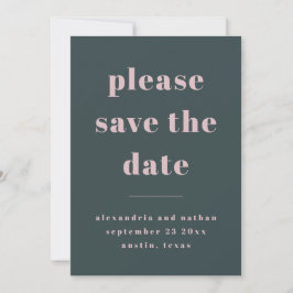Farbenfroher Minimalismus | Charcoal Blue Foto Bac Save The Date