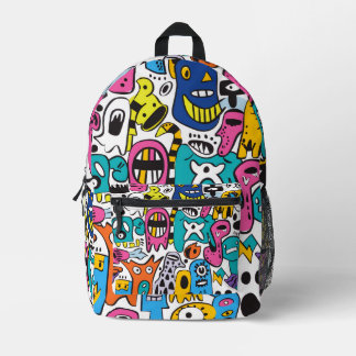 Farbenfroher moderner All-Over-Print Bedruckter Rucksack