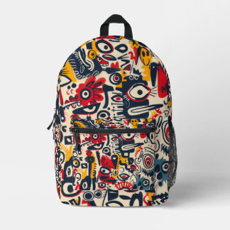 Farbenfroher moderner All-Over-Print Bedruckter Rucksack