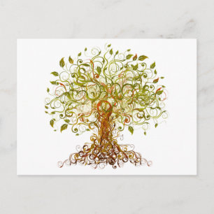 Farbenfroher, modernisierter Baum 13 Postkarte