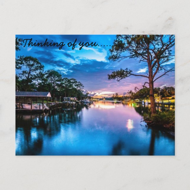 Farbenfroher Mythischer Sonnenuntergang Postkarte (Vorderseite)