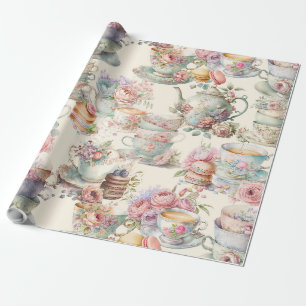 Farbenfroher Nachmittagstee Geschenkpapier