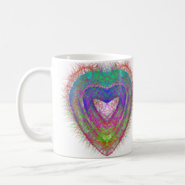 Farbenfroher Neon Graffiti-Schaumstoffdesign Kaffeetasse (Links)