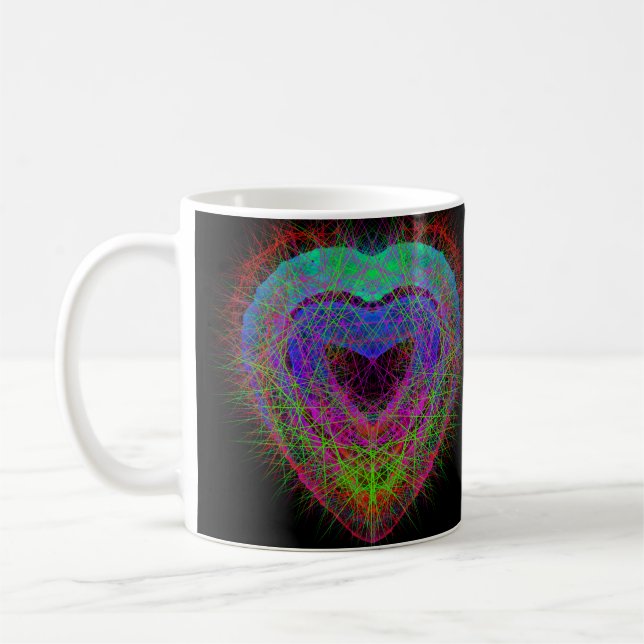 Farbenfroher Neon Graffiti-Schaumstoffdesign Kaffeetasse (Links)