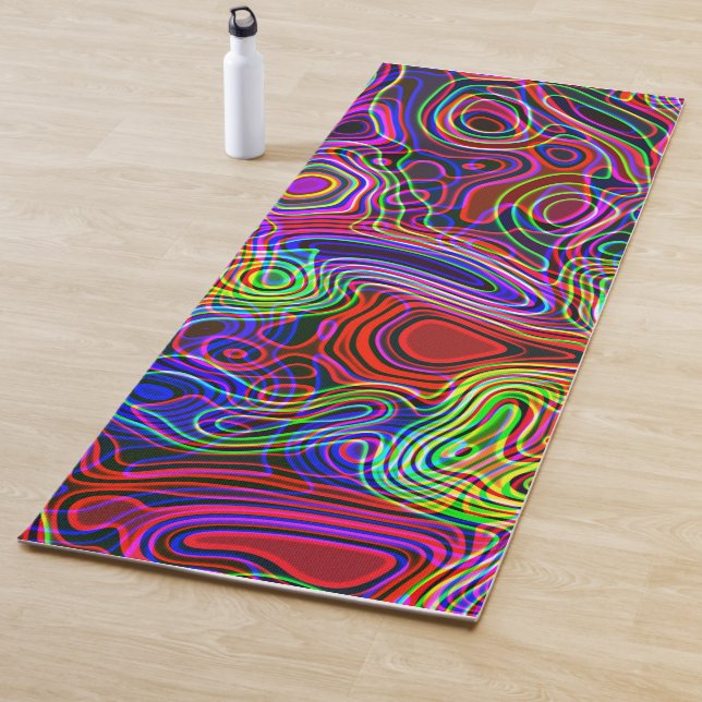 Farbenfroher Neon Rainbow Yogamatte (Beispiel)