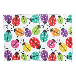 Farbenfroher Niedlicher Lady Bug Nahtloses Muster Kissenbezug