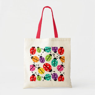 Farbenfroher Niedlicher Lady Bug Nahtloses Muster Tragetasche