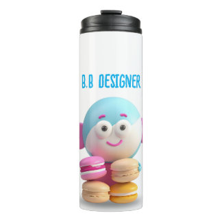 Farbenfroher Niedlicher Macaron-Tumbler, anpassbar Thermosbecher