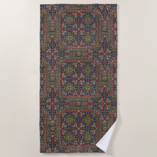 Farbenfroher orientalischer Teppich Strandtuch