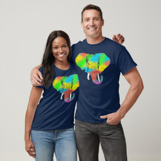 Farbenfroher Pachyderm T - Shirt