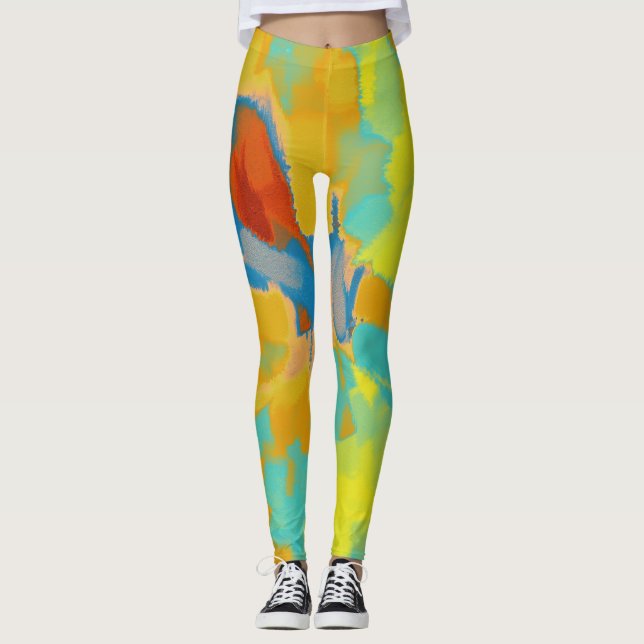 Farbenfroher Paint Spritzer #21 Leggings (Vorderseite)