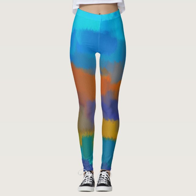 Farbenfroher Paint Spritzer #30 Leggings (Vorderseite)