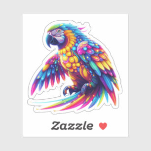 Farbenfroher Papagei Aufkleber