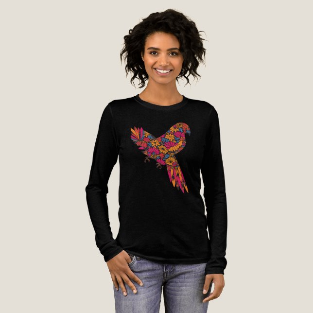"Farbenfroher Papagei - Tropical Vibes T-Shirt" Tri-Blend Shirt (Volle Vorderseite)