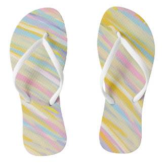 Farbenfroher Pinselstrich Flip Flops