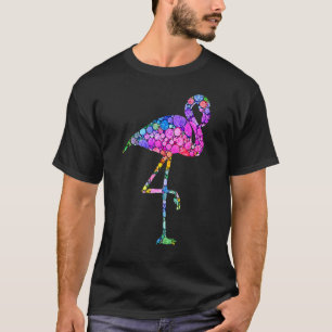 Farbenfroher Polka Dot Flamingo Internationaler Do T-Shirt