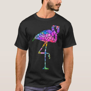 Farbenfroher Polka Dot Flamingo Internationaler Do T-Shirt